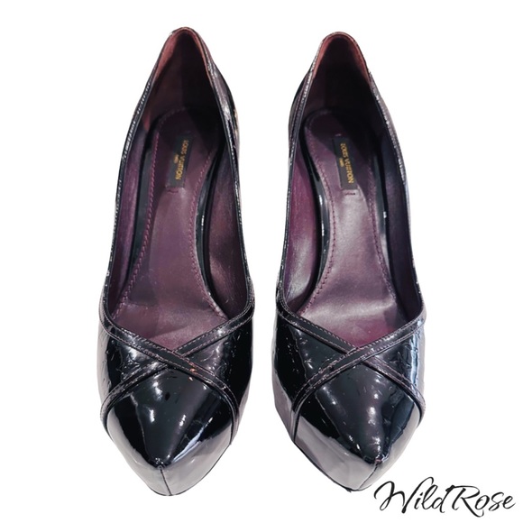 Louis Vuitton Bordeaux Purple Monogram Vernis Tamara Pump SZ 40 - Picture 6 of 17